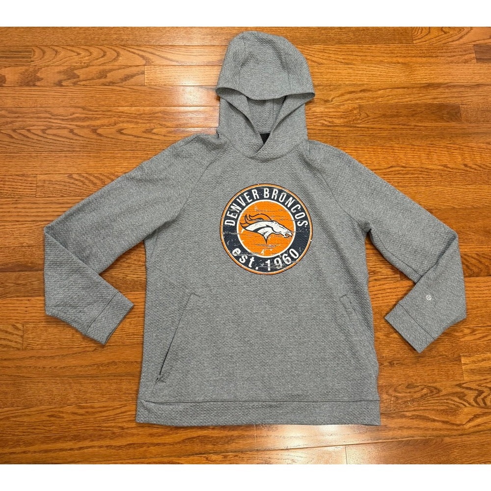 Lululemon Ease The Day Hoodie x Denver Broncos Football Mens Medium Gray LM3EOZS